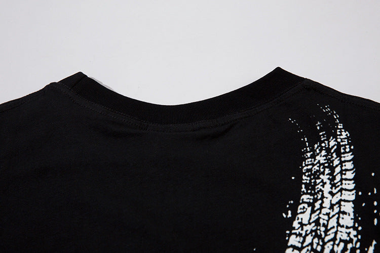 Edgy Letter Graphic Waistcoat Tee