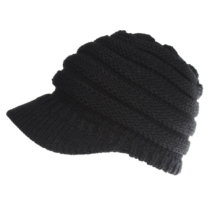 Slouchy Knitted Ponytail Beanie