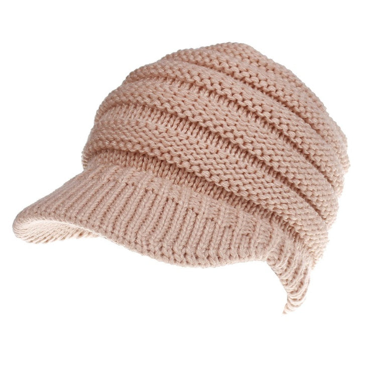 Slouchy Knitted Ponytail Beanie