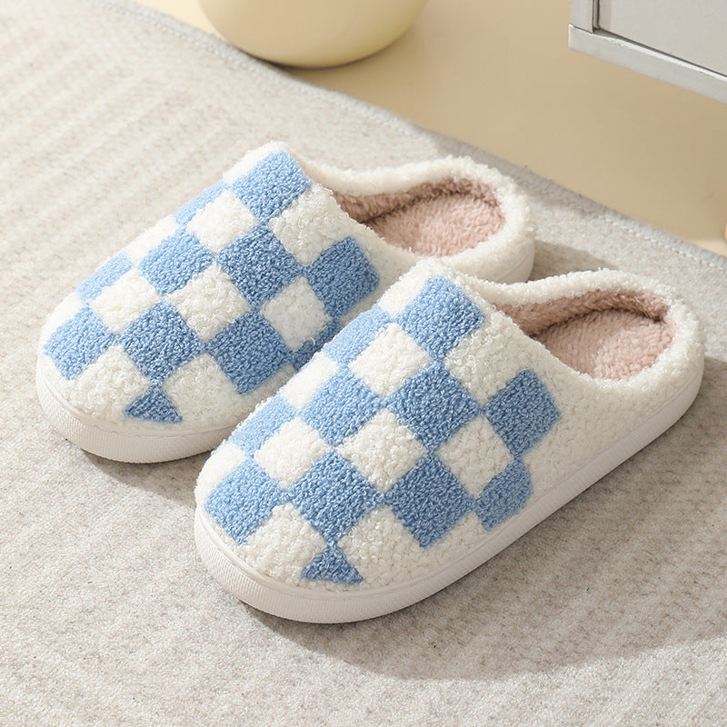Unisex Checkerboard Indoor Slippers