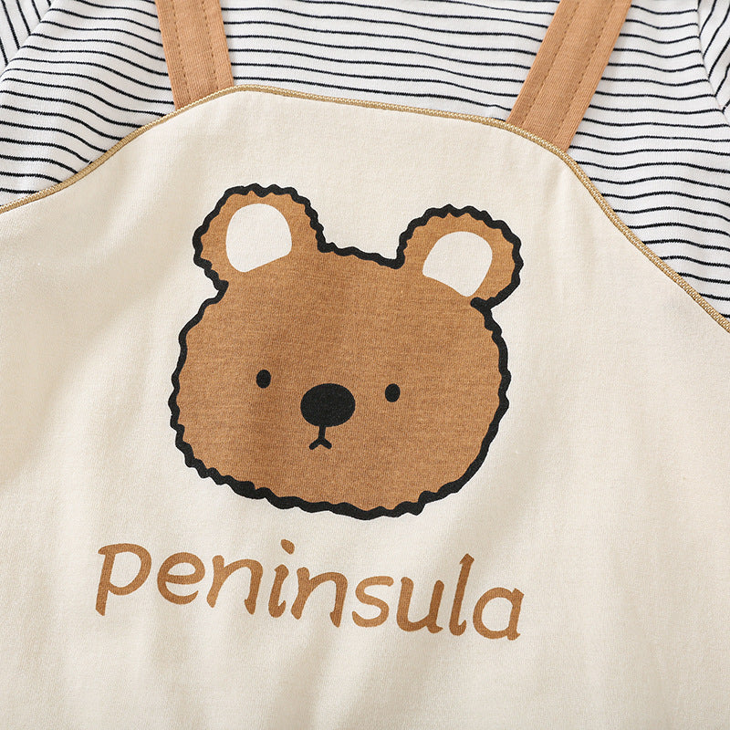 Bear Print Baby Romper