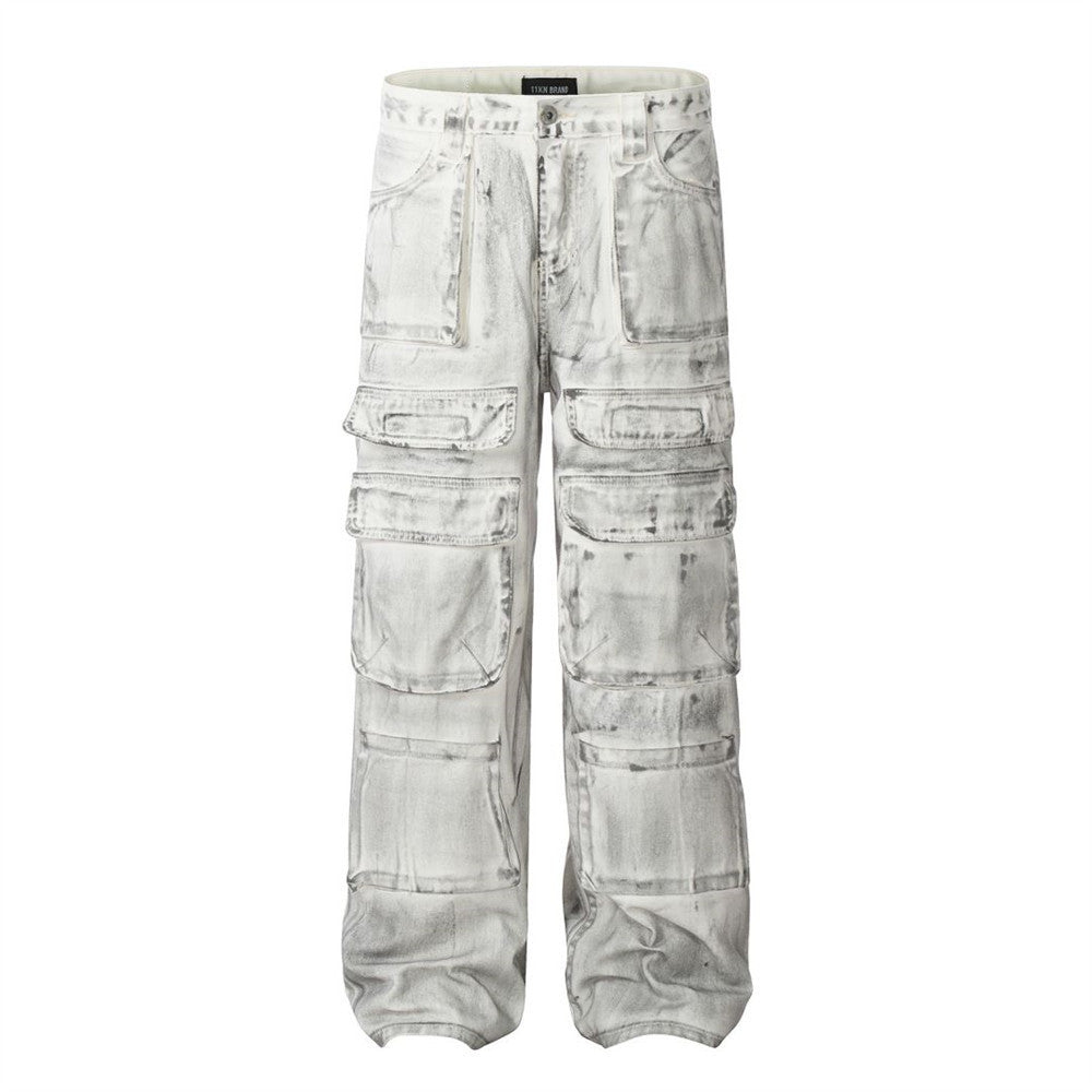 Grunge-Inspired Painter's Cargo Pants