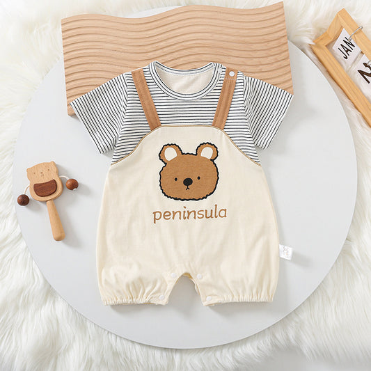 Bear Print Baby Romper