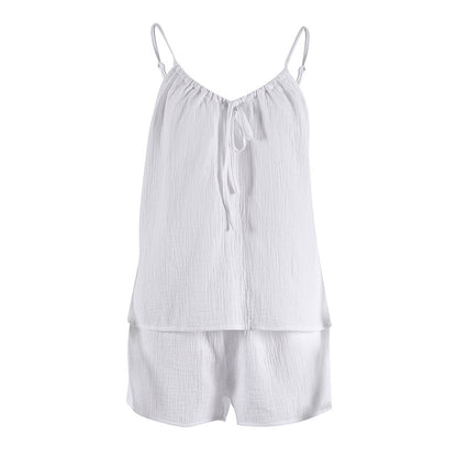 Halter-Style Vest Pajama Set