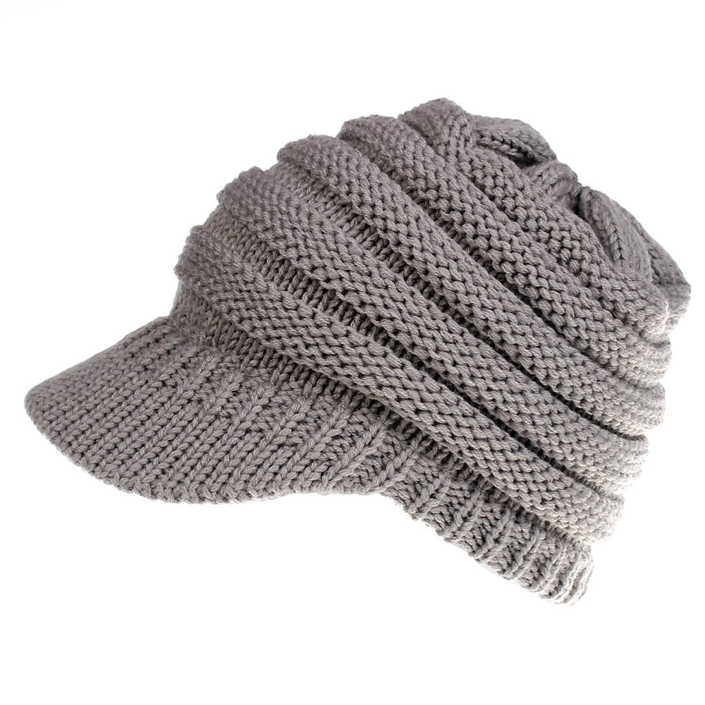 Slouchy Knitted Ponytail Beanie