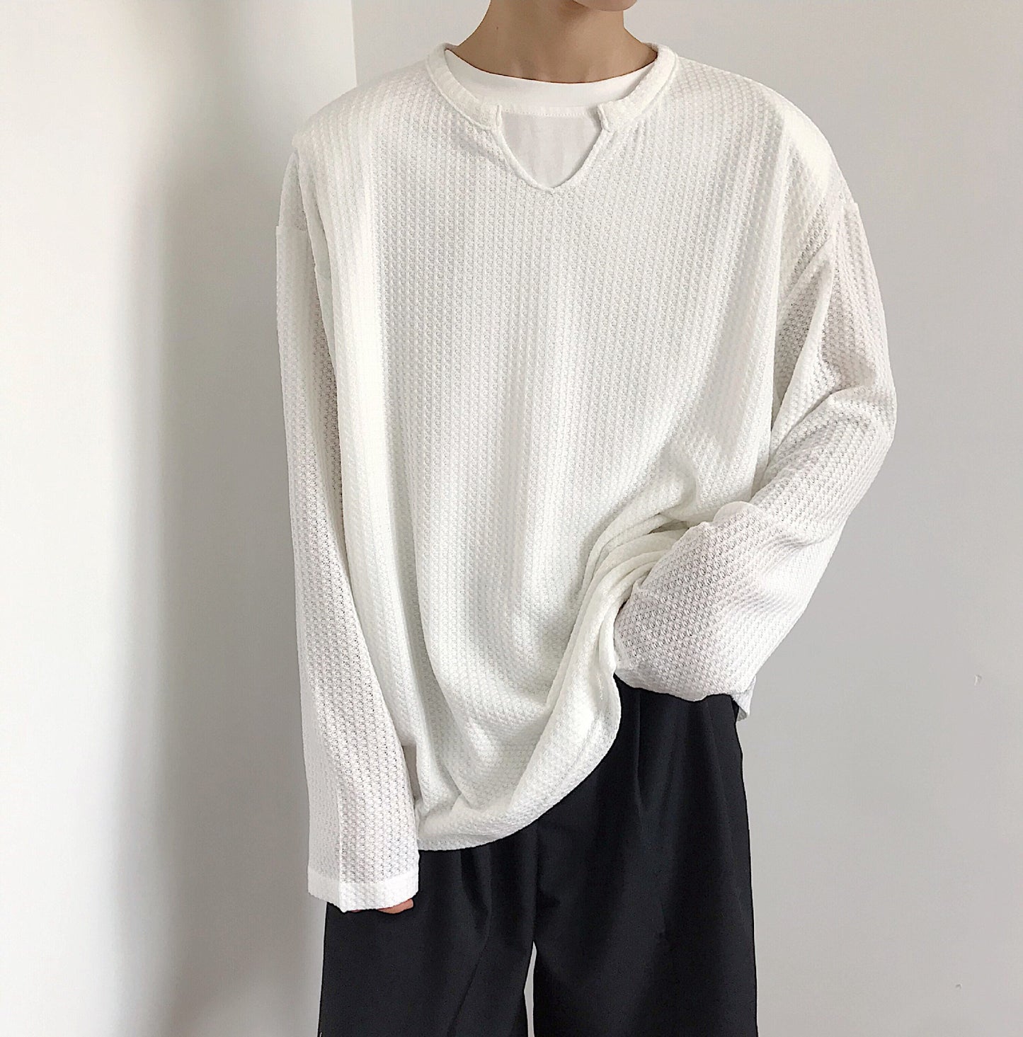 Waffle Lightweight Sweater