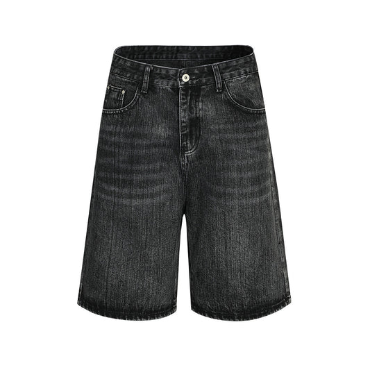 Retro Washing Water Denim Shorts Men