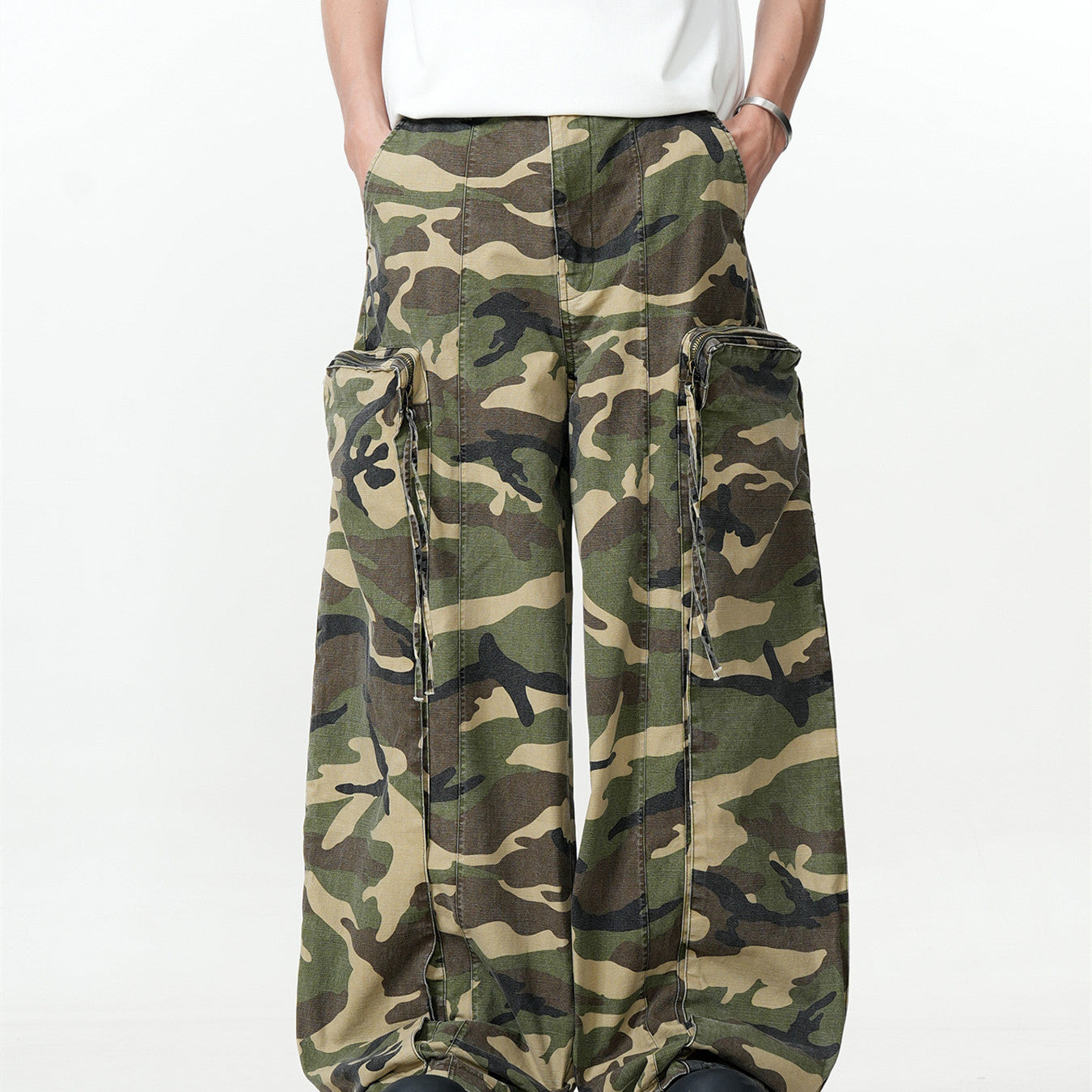 Tactical Stitched Camo Cargo Pants