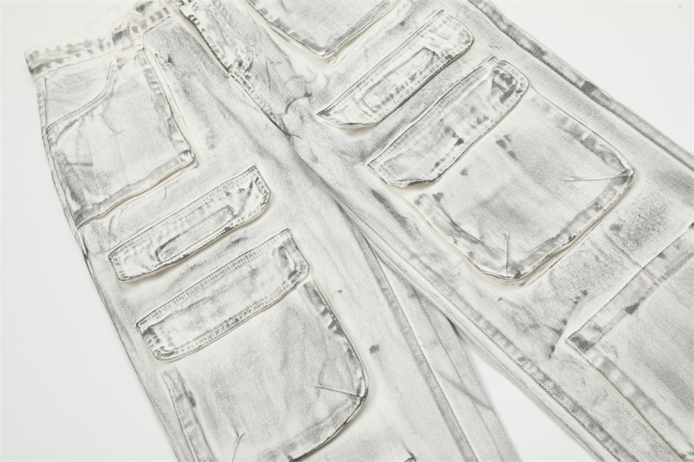 Grunge-Inspired Painter's Cargo Pants