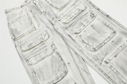 Grunge-Inspired Painter's Cargo Pants