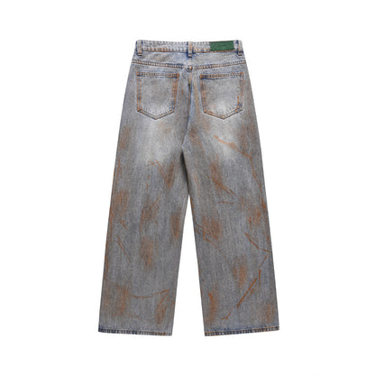 Rugged Vintage Ripped Jeans