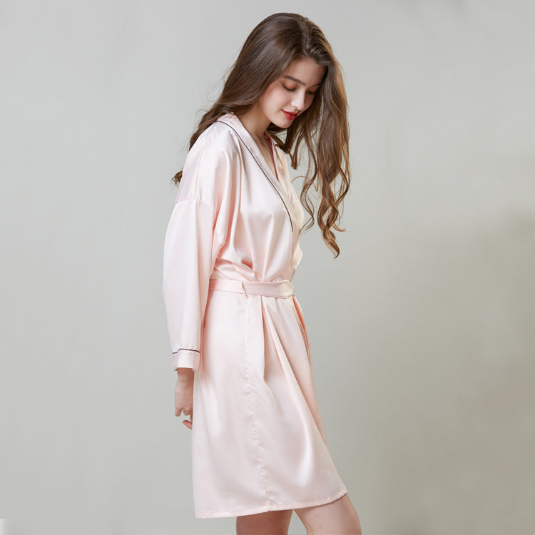 Nightgown Silk Pajama